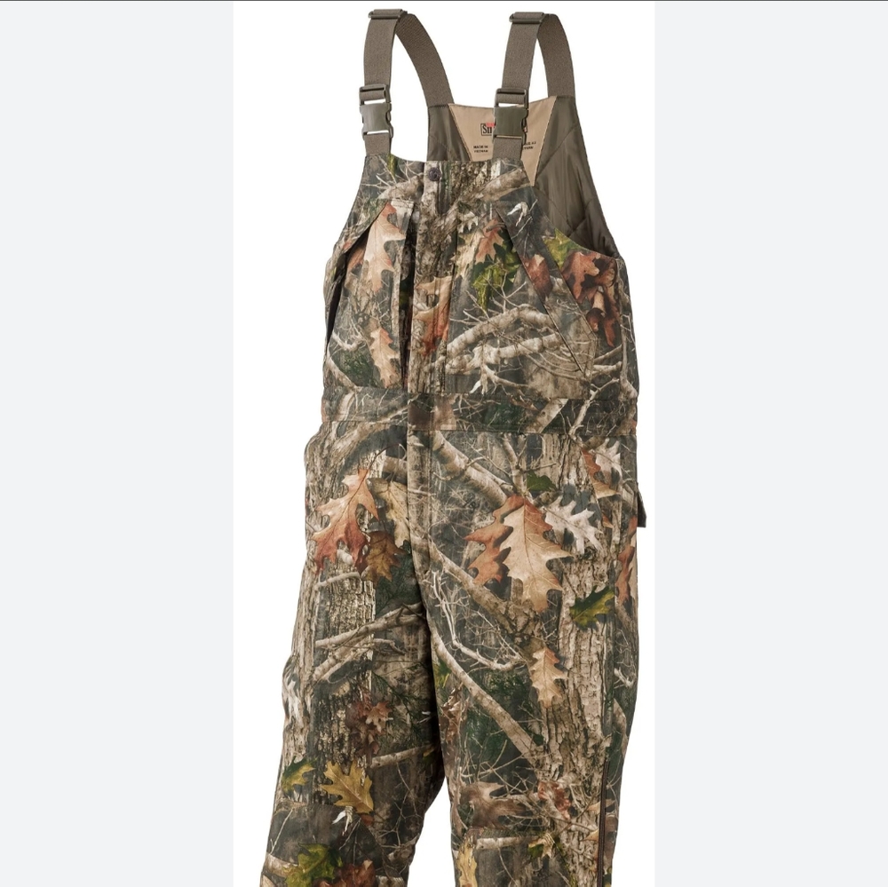 Men's Camo Redhead Silent-Hide Insulated Bibs/Overalls
